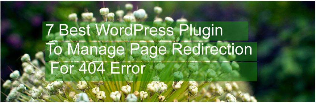 7 Best WordPress Plugin To Manage Page Redirection For 404 Error in blog site