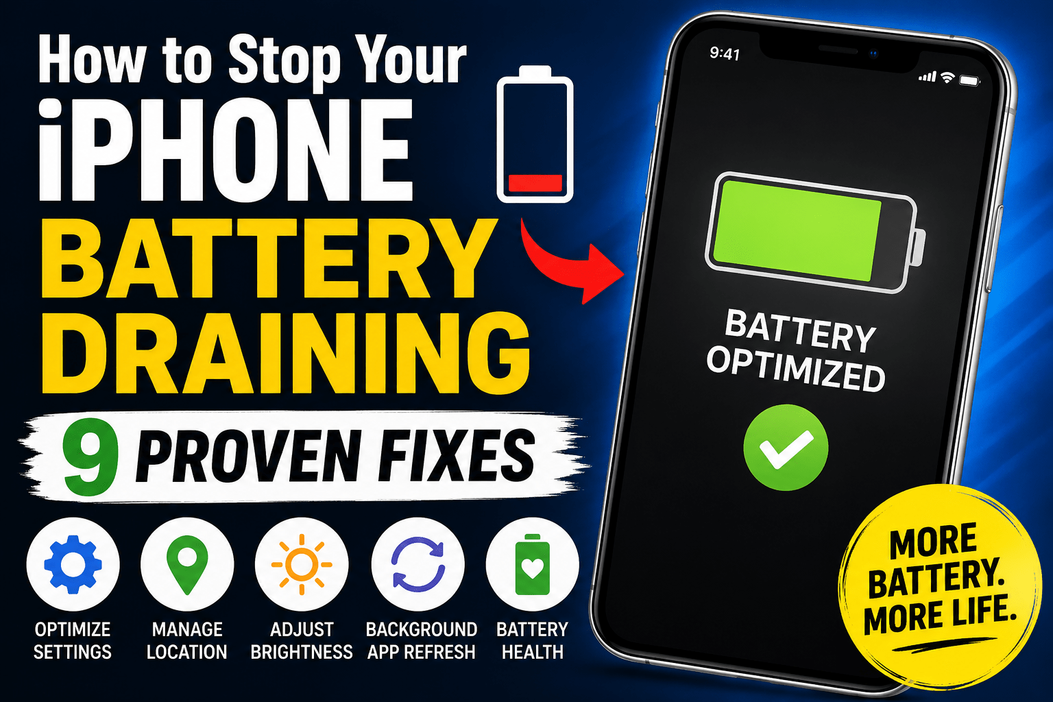 How to Stop Your iPhone Battery Draining : 9 Proven Fixes